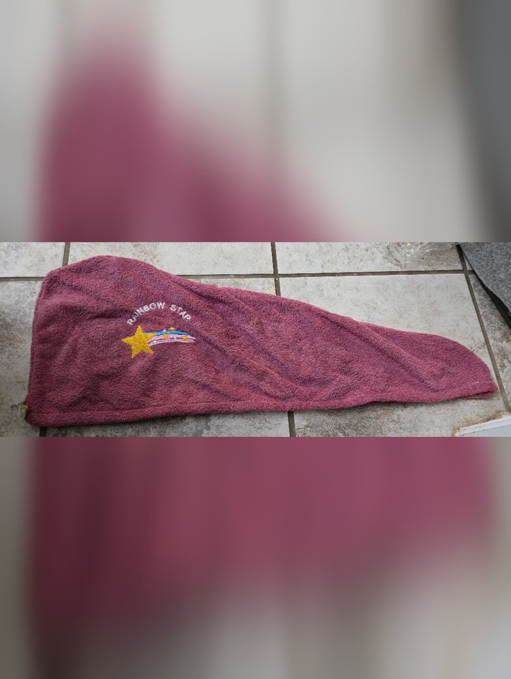 Plush Maroon Towel Wrap